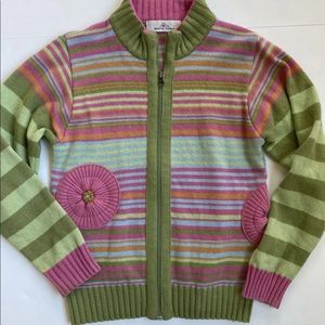 Vintage Lamb’s Wool Zip Up Sweater Jacket Sz S